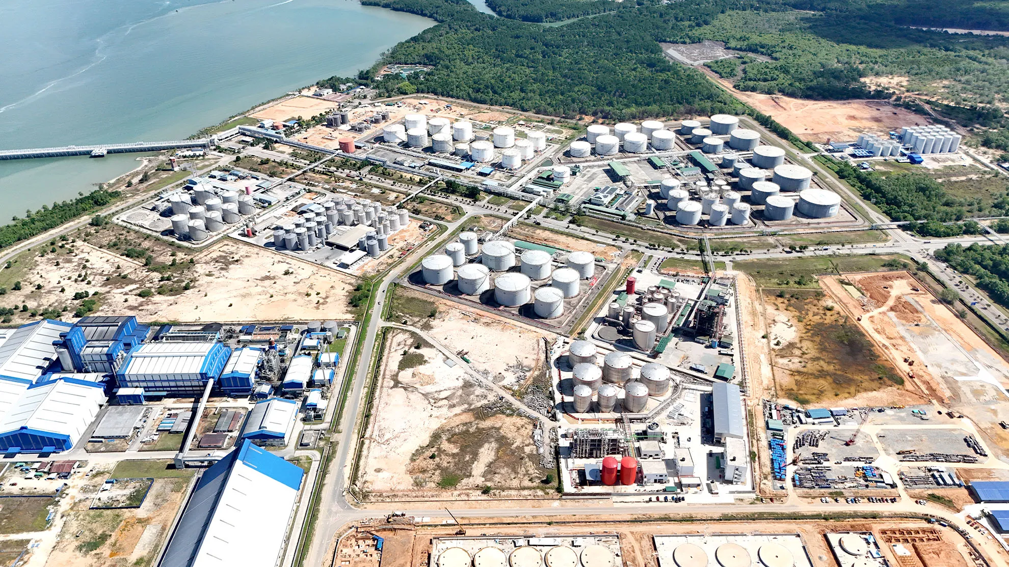 Tanjung Langsat Port terminal and surrounding industrial estate