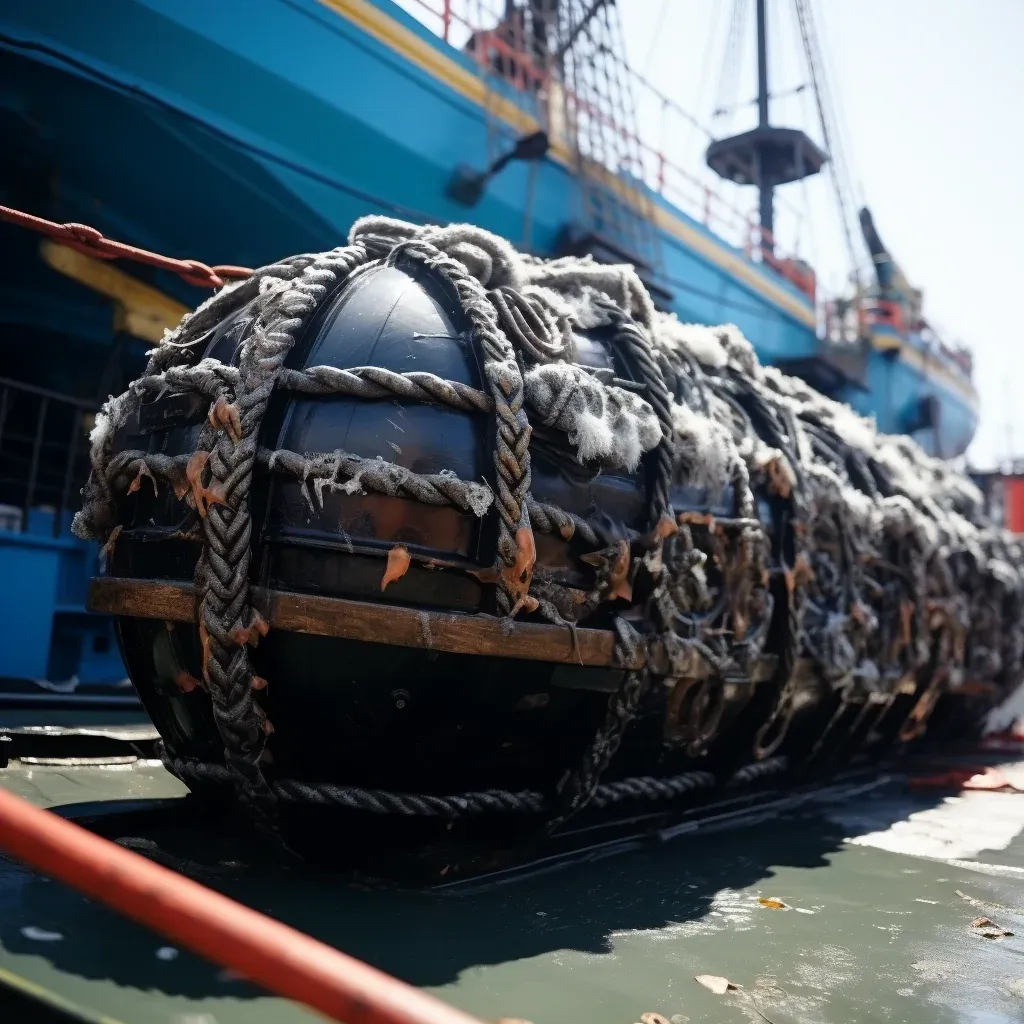 Fenders protecting a berth and vessel