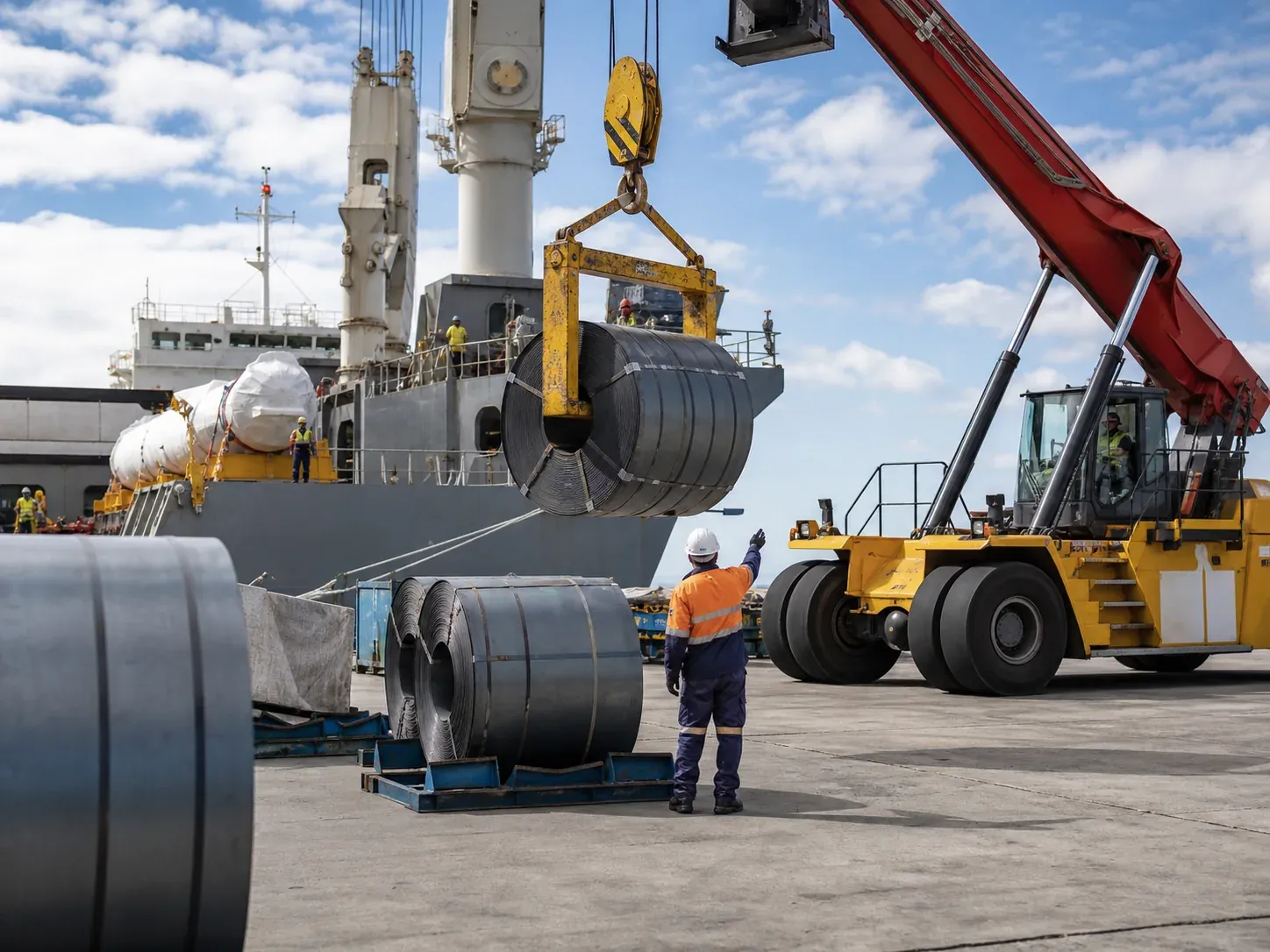 Cargo handling at the jetty