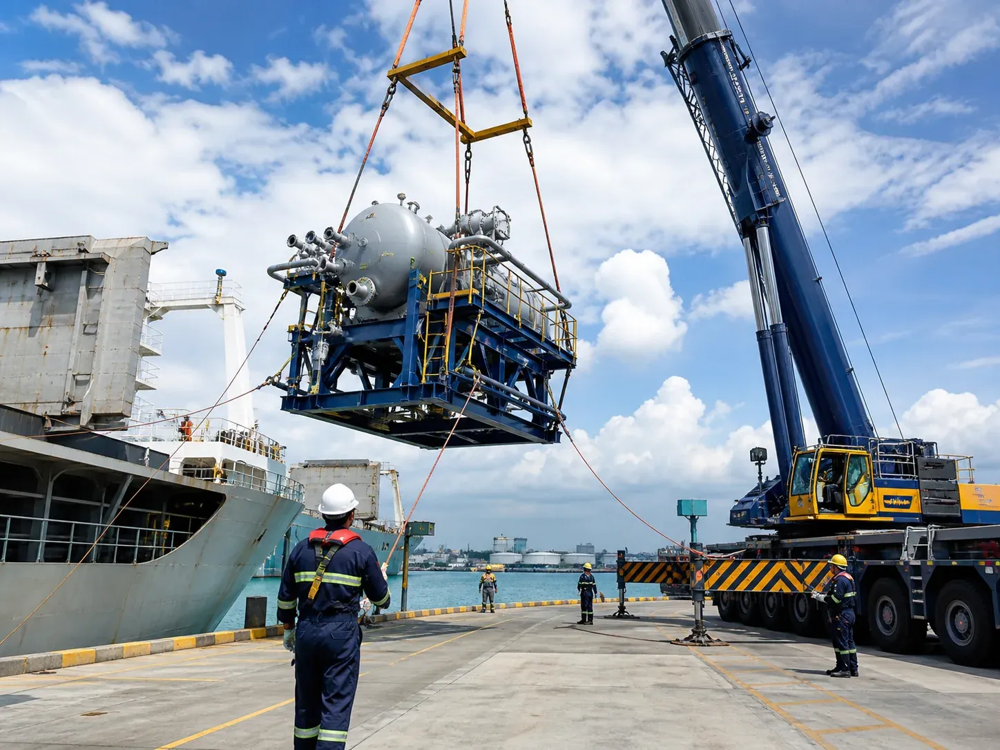 Heavy lifting with a ringer crane